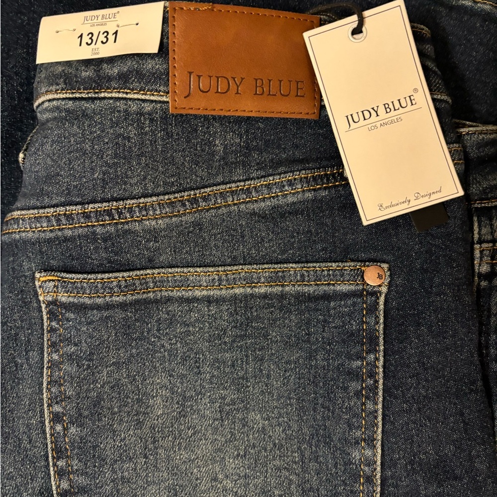 Judy Blue dark wash high waist tummy control retro wide leg